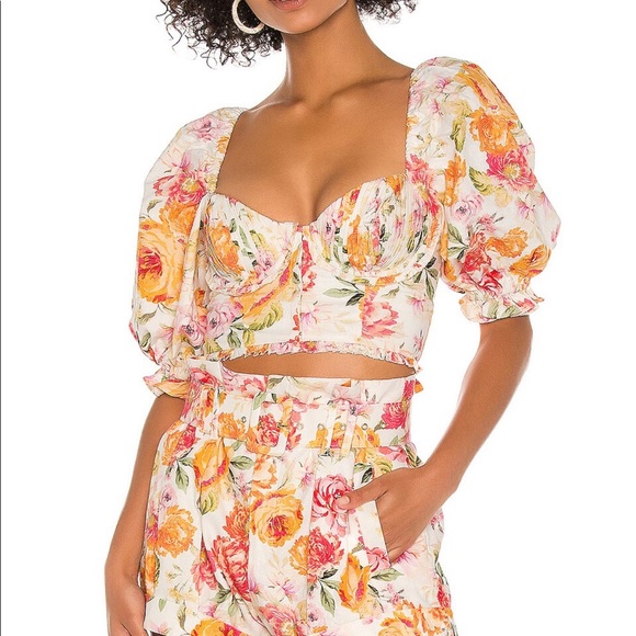 For Love And Lemons Tops - For Love & Lemons peony corset top